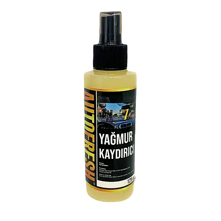 Autofresh araç yağmur kaydırıcı sprey, 125 ml, cam ve dış aynalarda su itici etki sağlar.