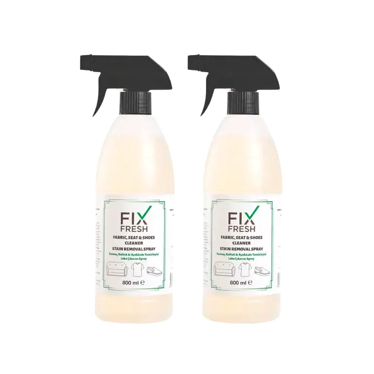 Koltuk, kumaş, ayakkabı, giysi ve çamaşır için leke çıkarıcı temizleyici sprey, 800 ml ikili set.