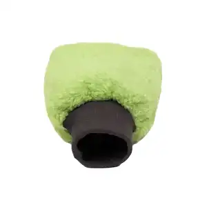 Mikrofiber oto yıkama eldiveni, yeşil renkli, astarlı araç cilalama ve temizleme için ideal.