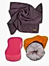 Autofresh oto yıkama ve kurulama seti, 3'lü mikrofiber bez ve eldiven, araç temizliği için ideal.