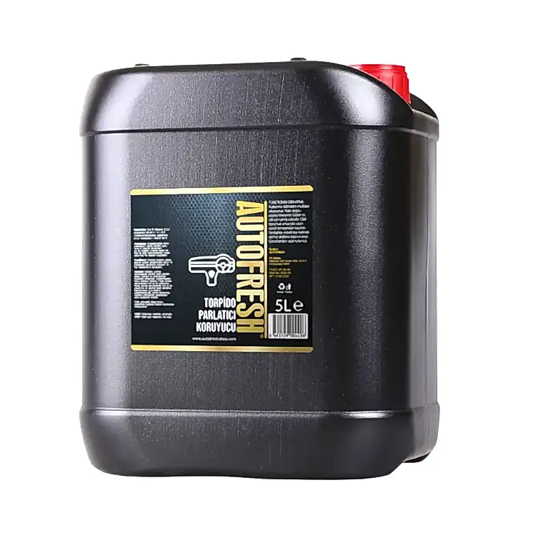 Autofresh torpido parlatıcı, 5 litre, mikrofiber bez hediyeli, araç içi torpido ve konsol bakım ürünü.